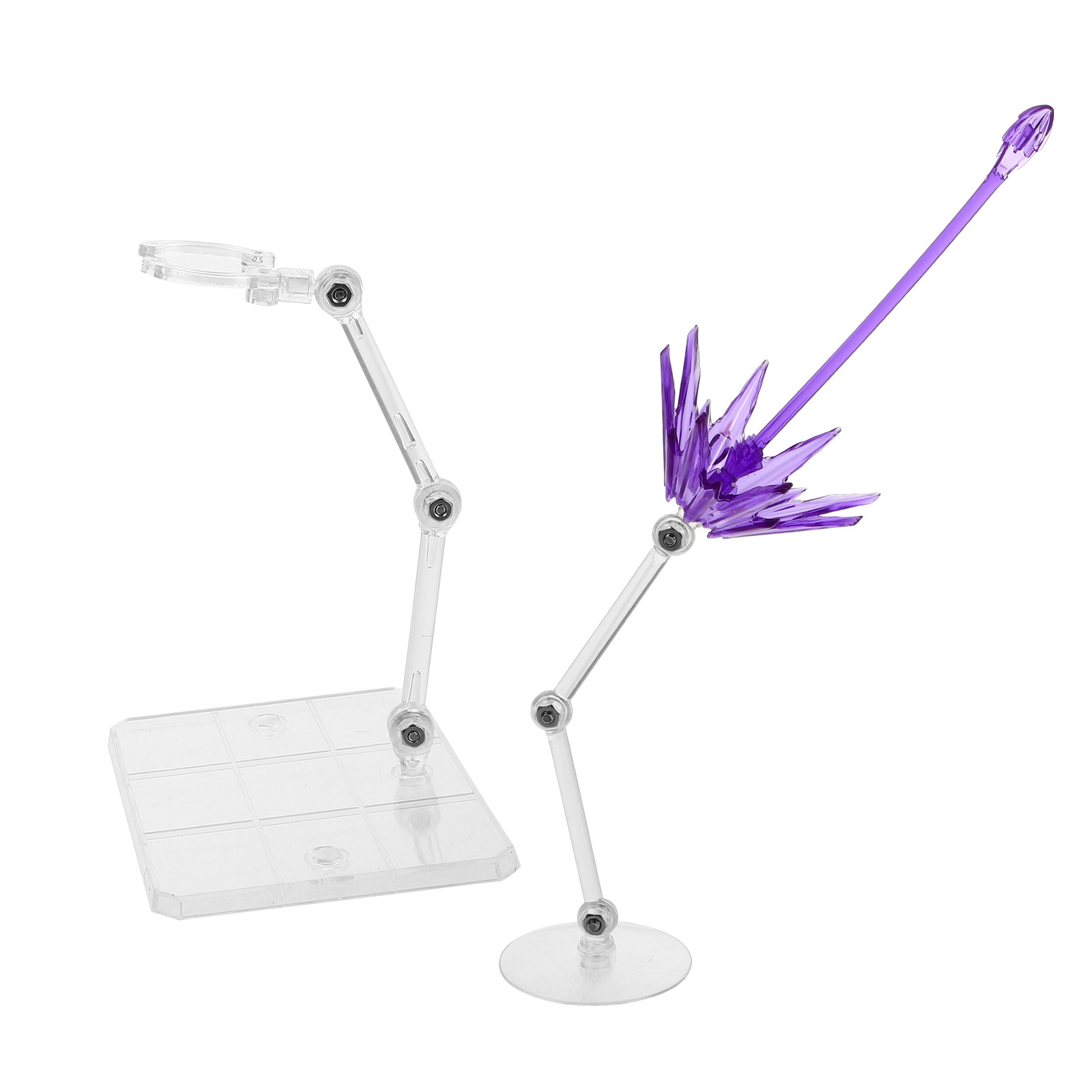 Action Figure Stand - 2Pcs Effect Parts Clear Plastic Action