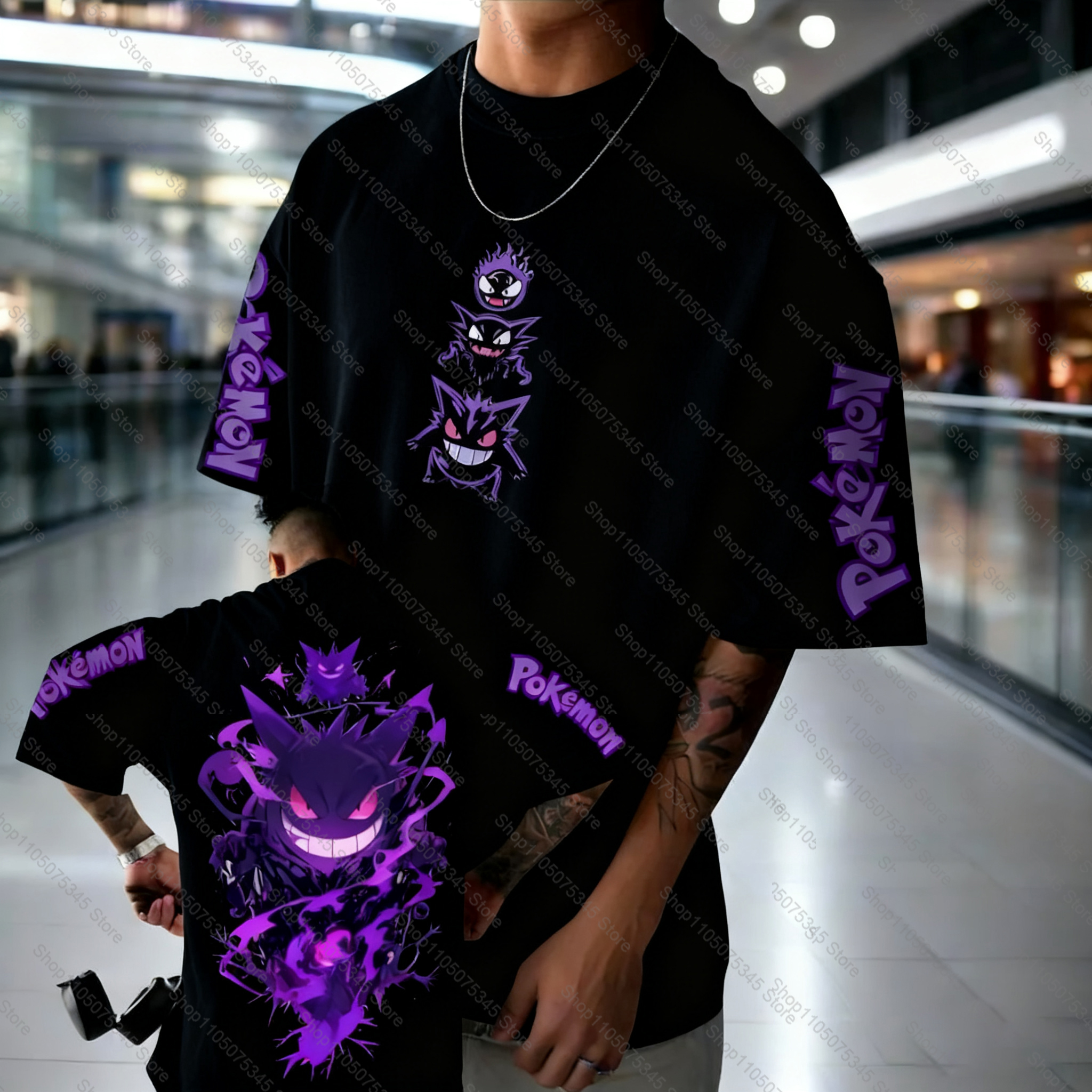 Pokemon Binder Card - Pokémon Animation Derivatives Gengar Printing T-shirt