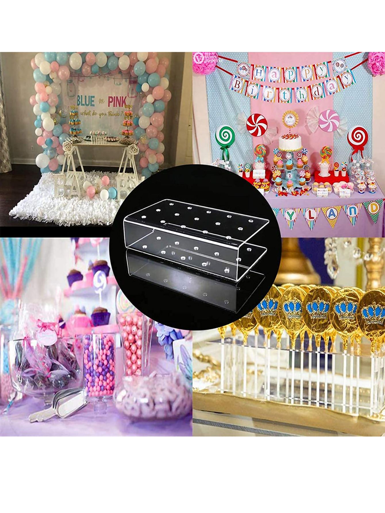 1PC 15 Hole Cake Pop Stand Can - Pop Display Shelf avaliação e preço