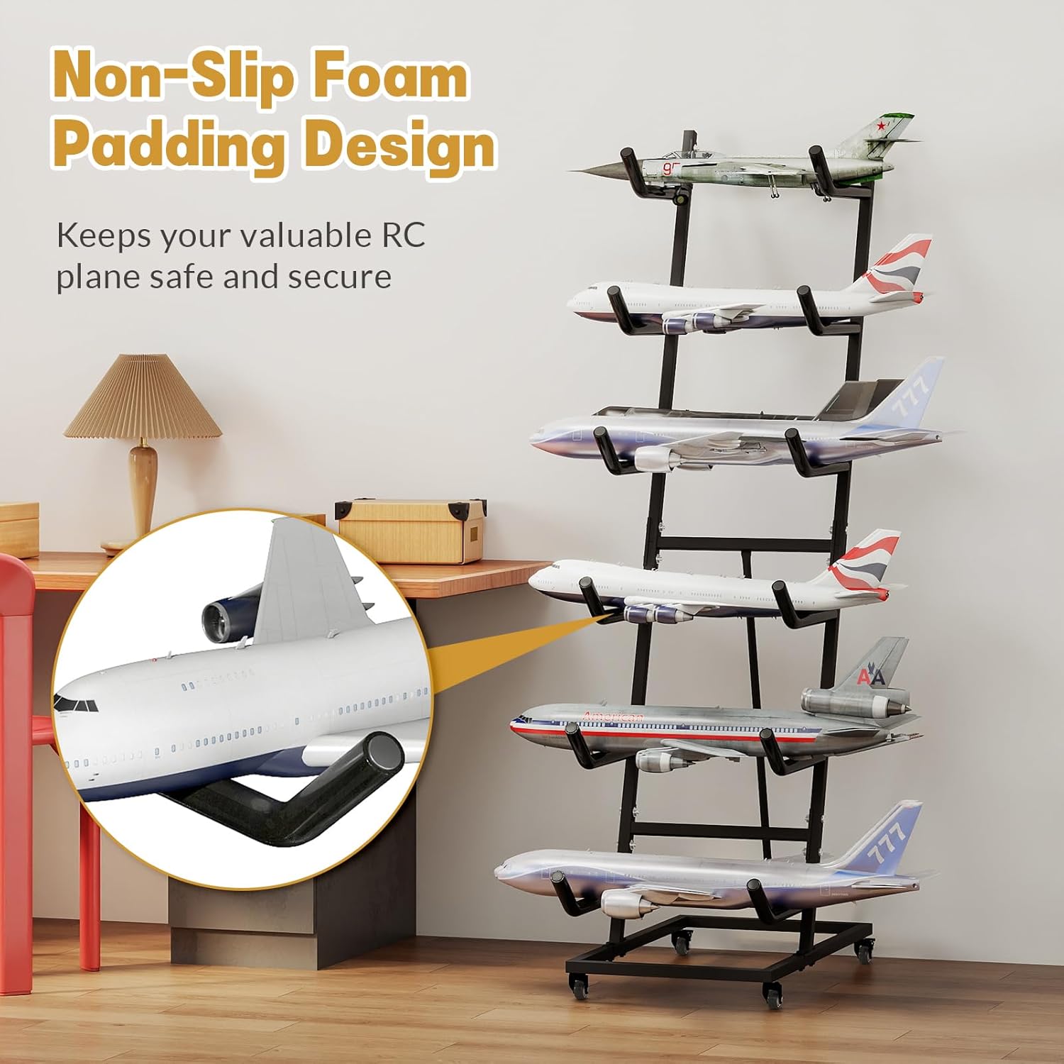 Heavy-Duty 6-Shelf Metal Displ - Model Airplane Plastic avaliação e preço