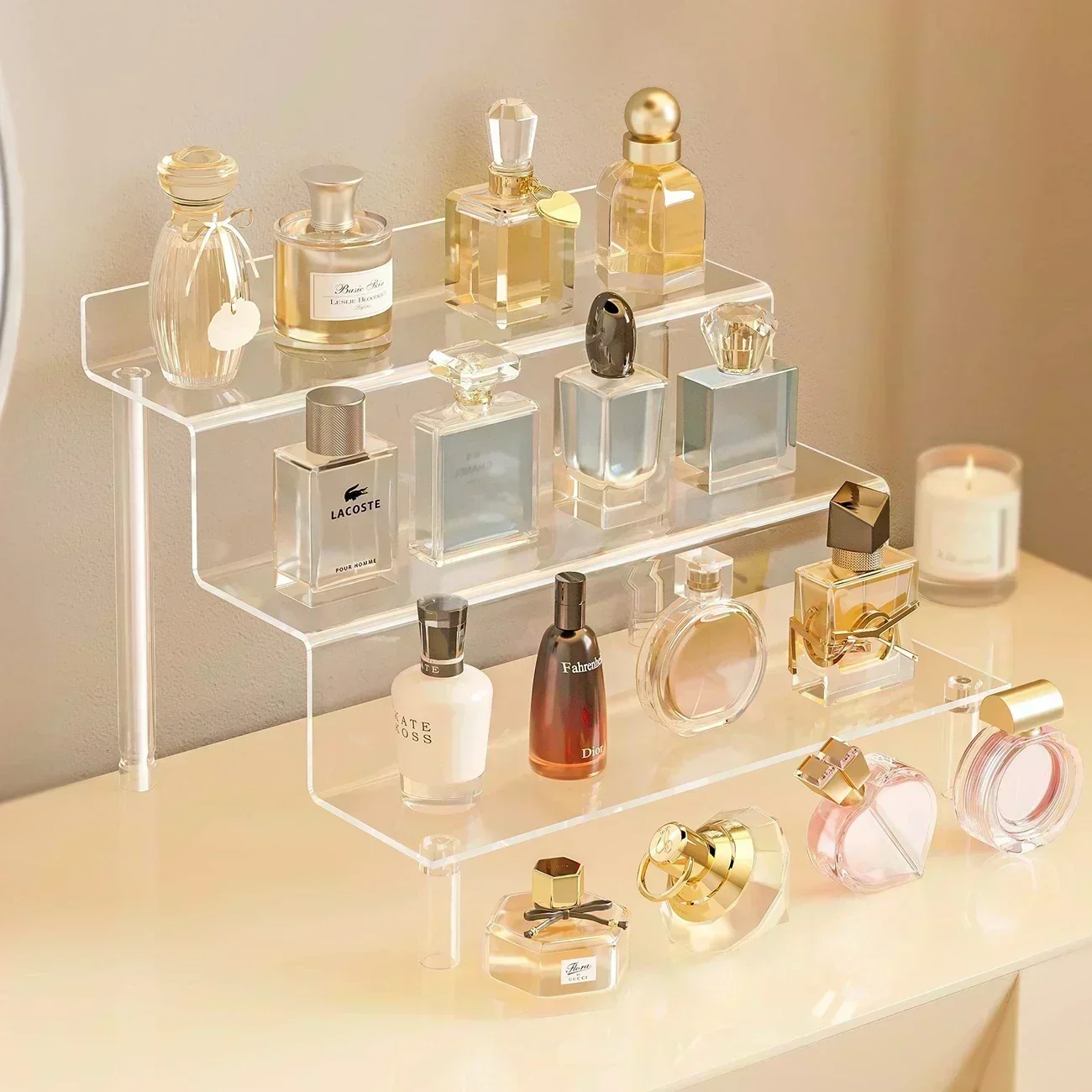 1-4 Tier Acrylic Display Stand - Pop Display Shelf avaliação e preço