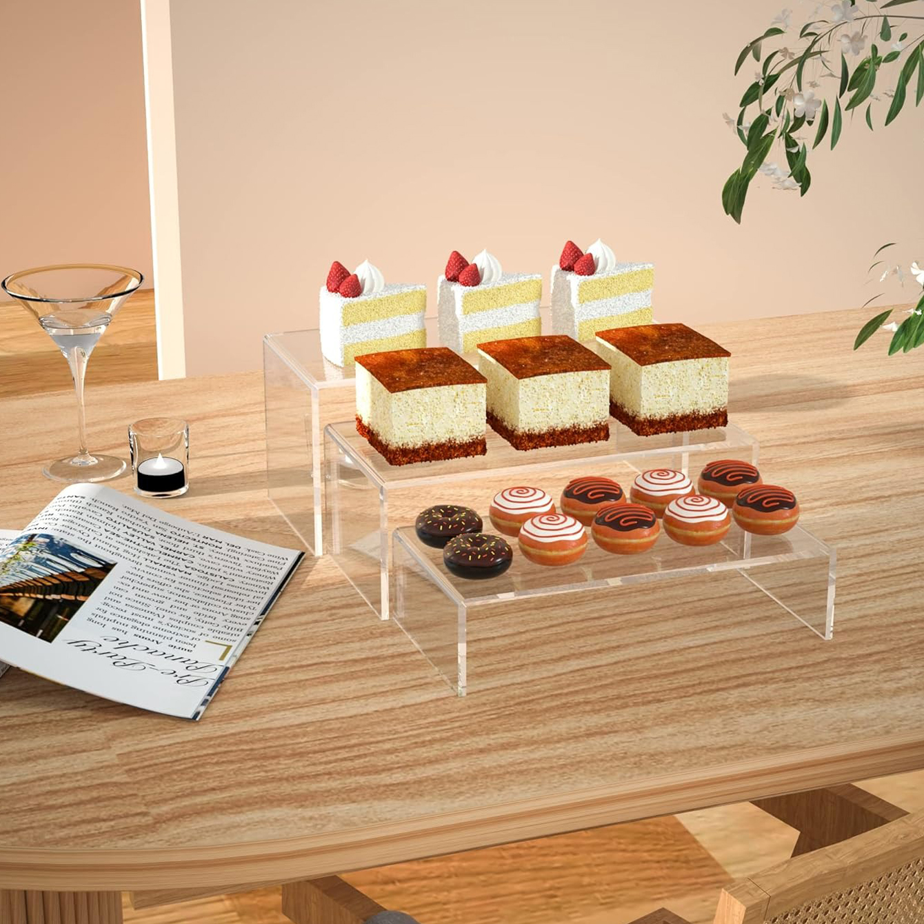 3 pieces of acrylic display sh - Pop Display Shelf avaliação e preço