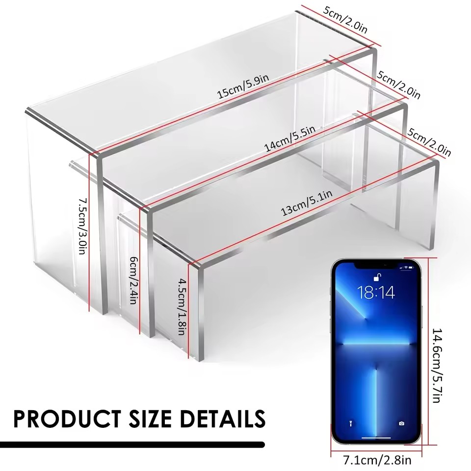 3/6/9/12Pc Clear Acrylic Displ - Display Risers Set avaliação e preço