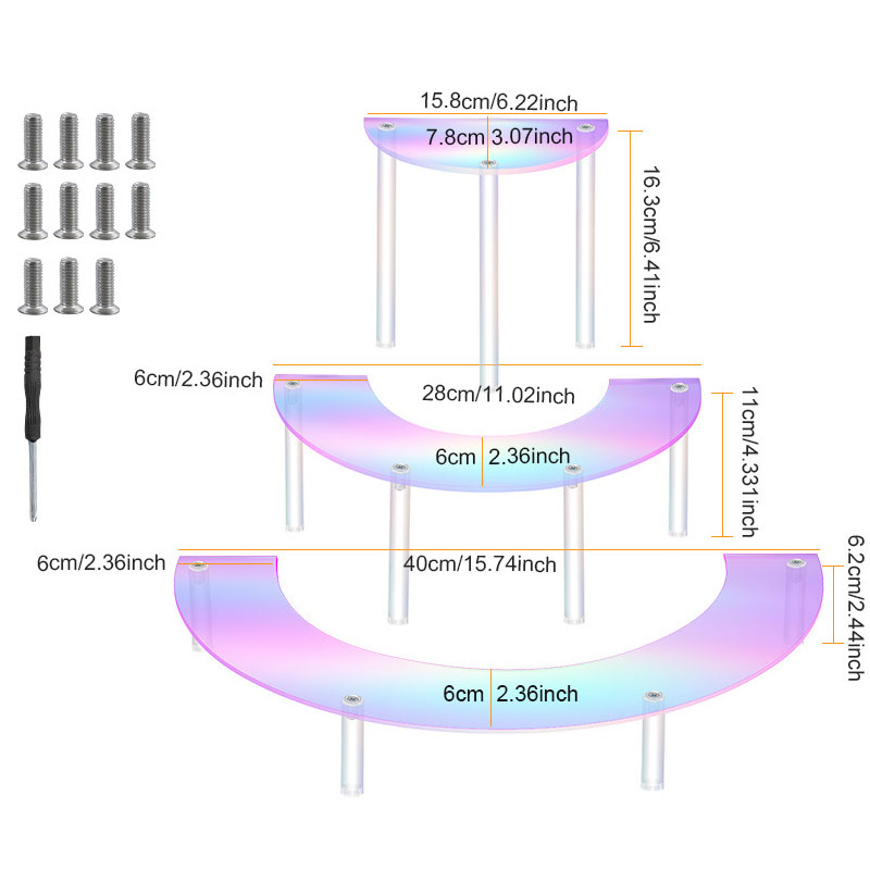 1 set 3 Tier Acrylic Display R - Display Risers Set avaliação e preço