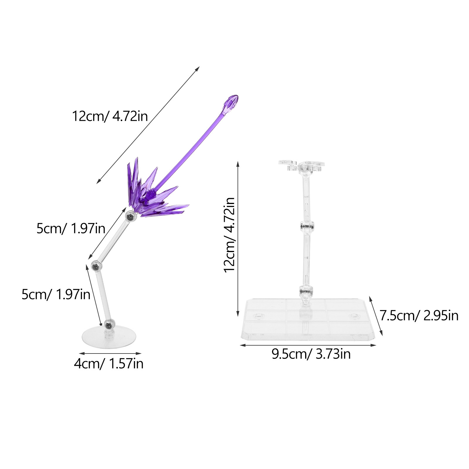 2Pcs Effect Parts Clear Plasti - Action Figure Stand avaliação e preço