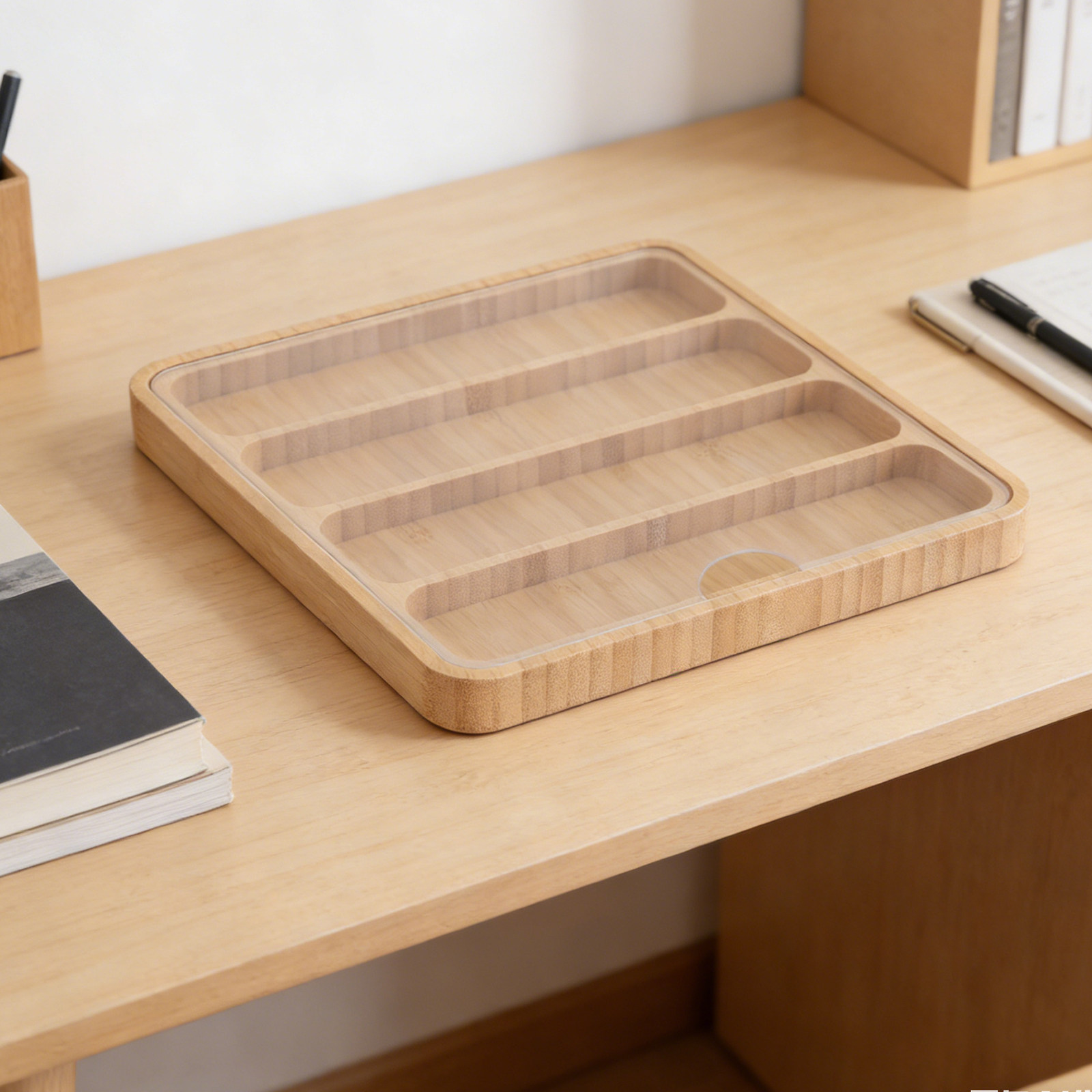Bamboo Watch Band Storage Box  - Display Case Acrylic avaliação e preço