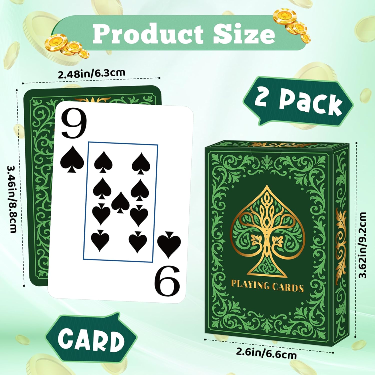 2 Pack Playing Cards | Large P - Graded Card Display avaliação e preço