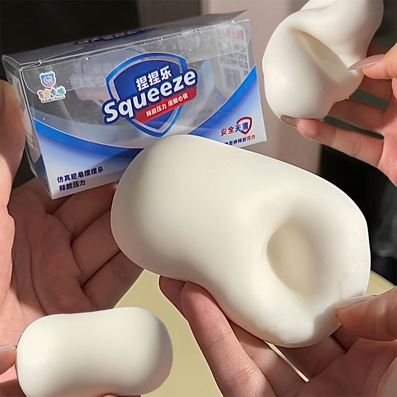 Soft Fake White Soap Squishy S - Fidget Cube Original avaliação e preço