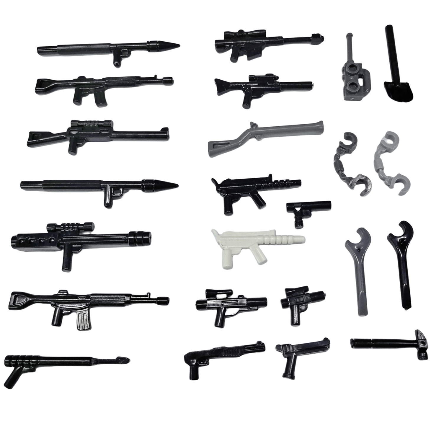 Military WW2 Weapon Guns Soldi - Lego Minifigure Holder avaliação e preço