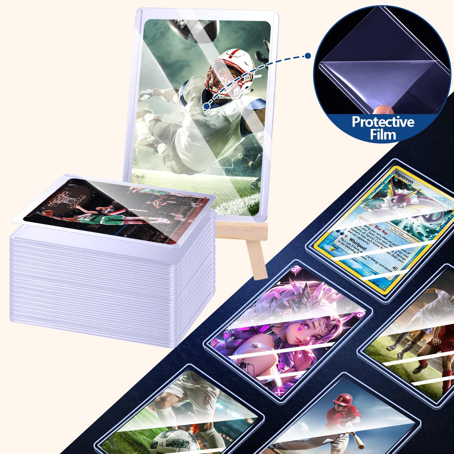 25-100pcs Hard Card Sleeves An - Card Penny Sleeve avaliação e preço