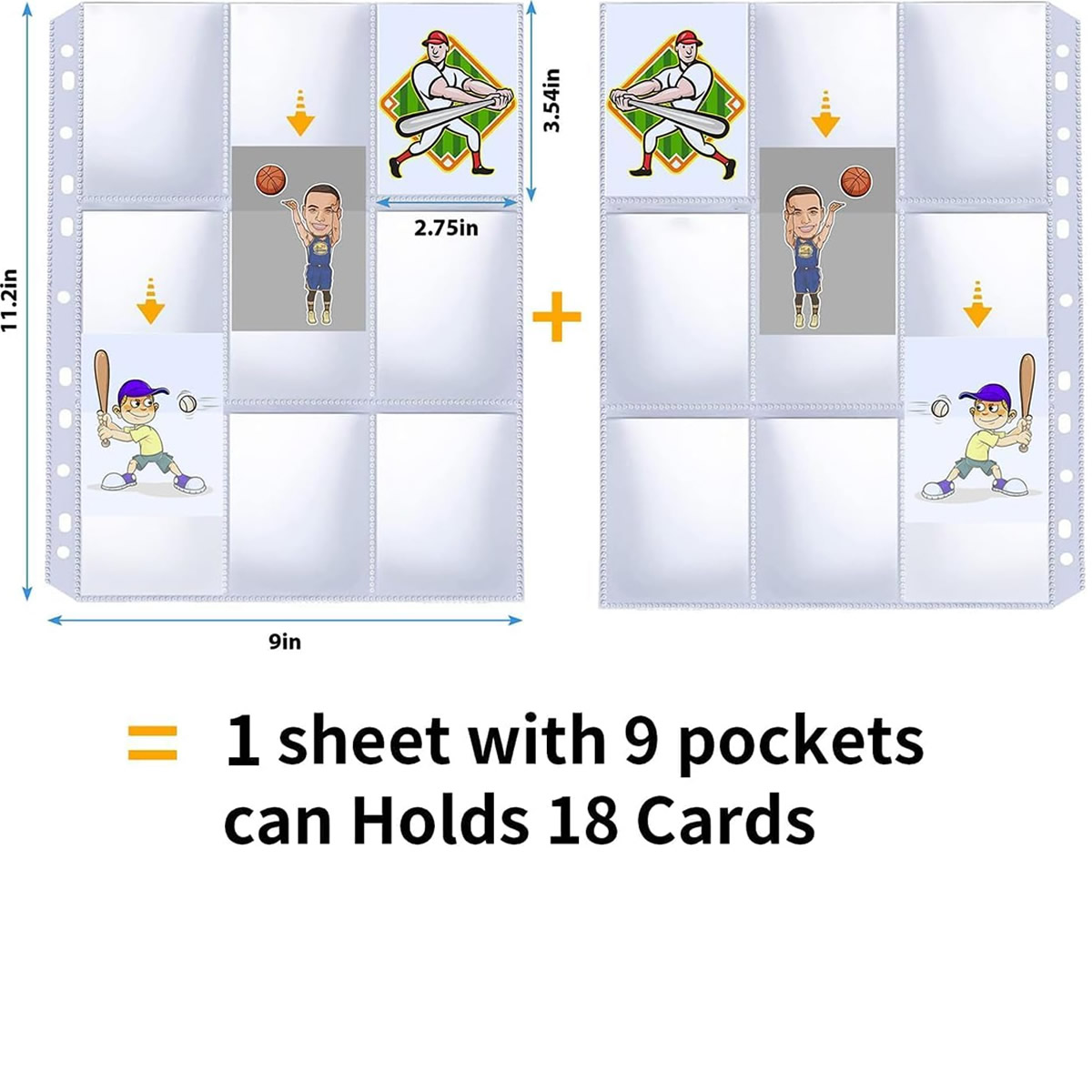 50 Pack 9 Pocket Card Sleeves  - Trading Card Binder avaliação e preço