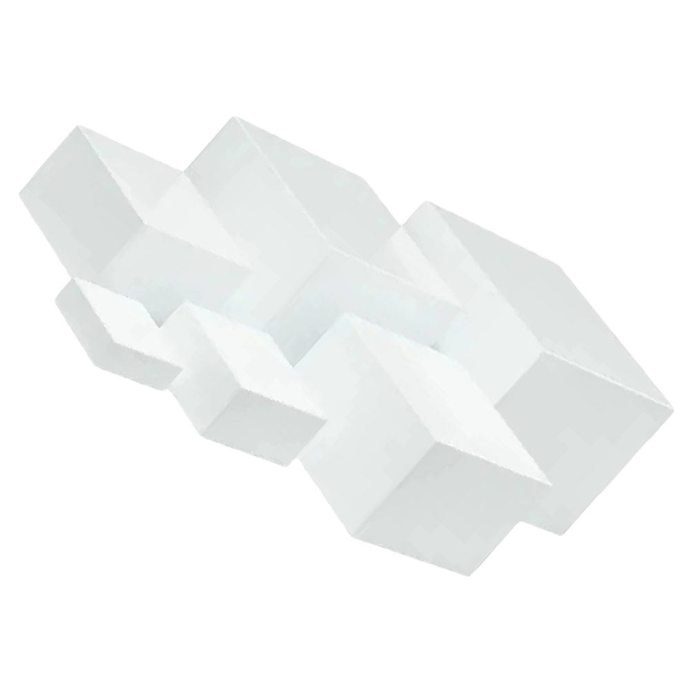 6Pcs Minimalist White Plastic  - Display Risers Set avaliação e preço