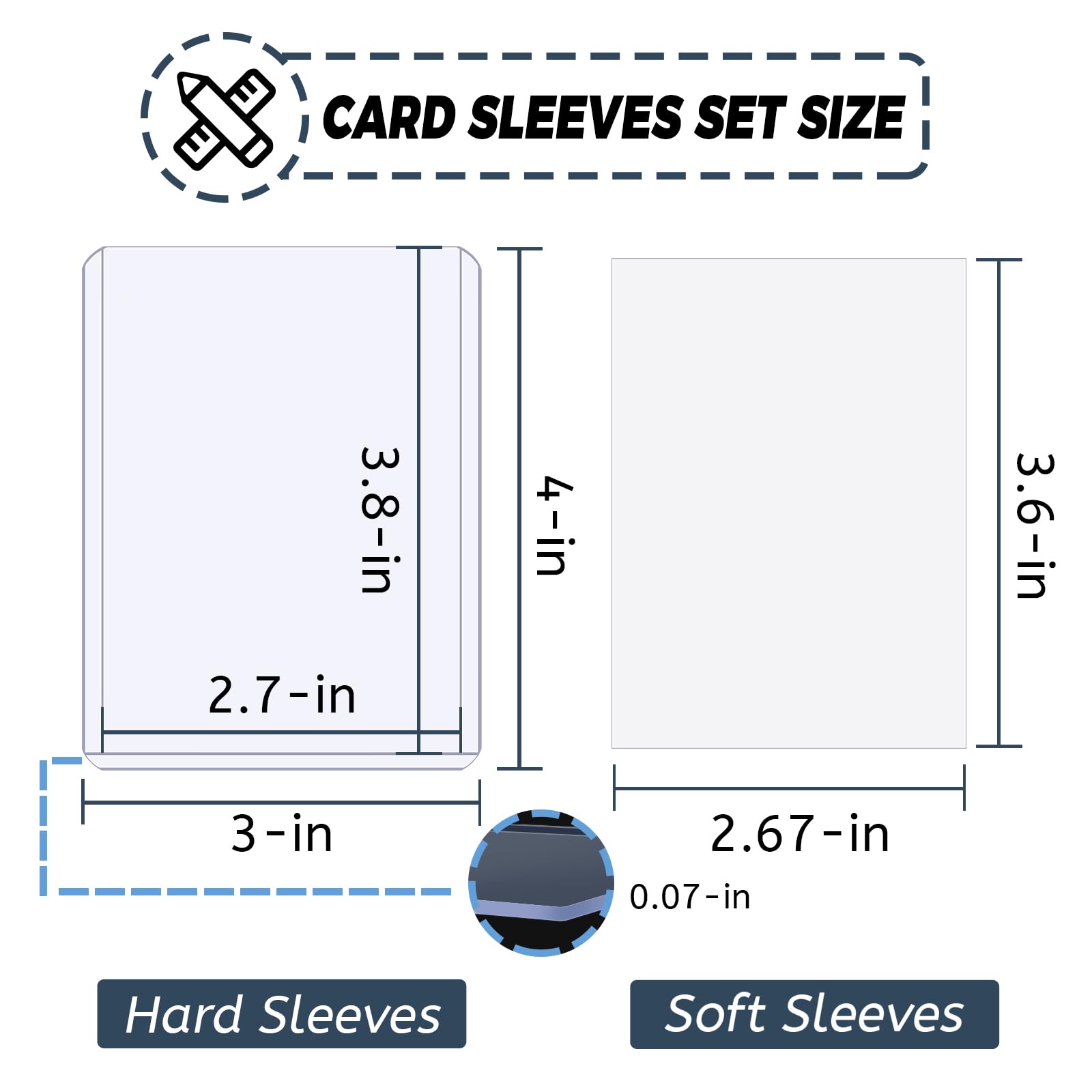 100-600pcs Card Sleeves Hard S - Card Penny Sleeve avaliação e preço