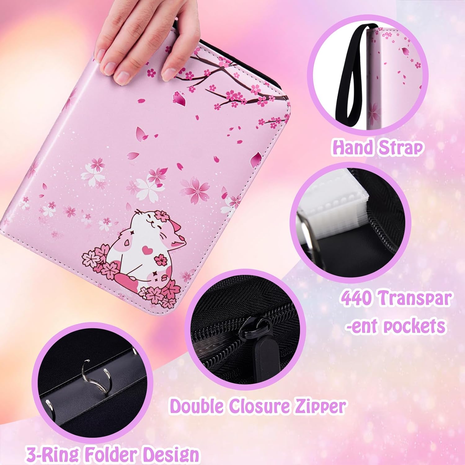 440 Card Binder for Girls with - Trading Card Binder avaliação e preço