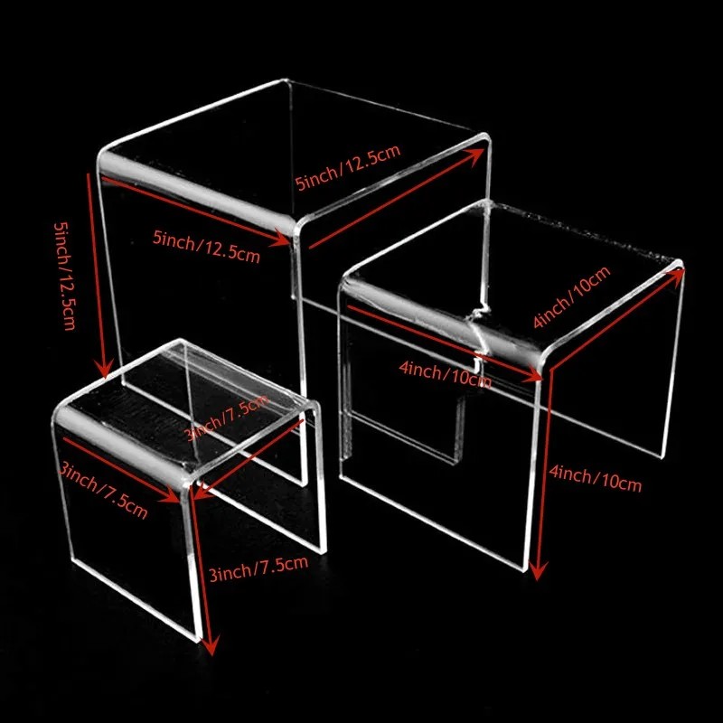 6pcs/Set Acrylic Display Stand - Display Risers Set avaliação e preço
