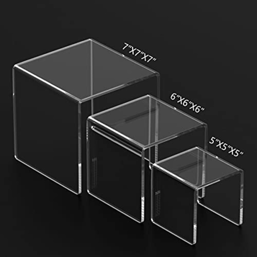 Clear Acrylic Display Risers 2 - Display Risers Set avaliação e preço