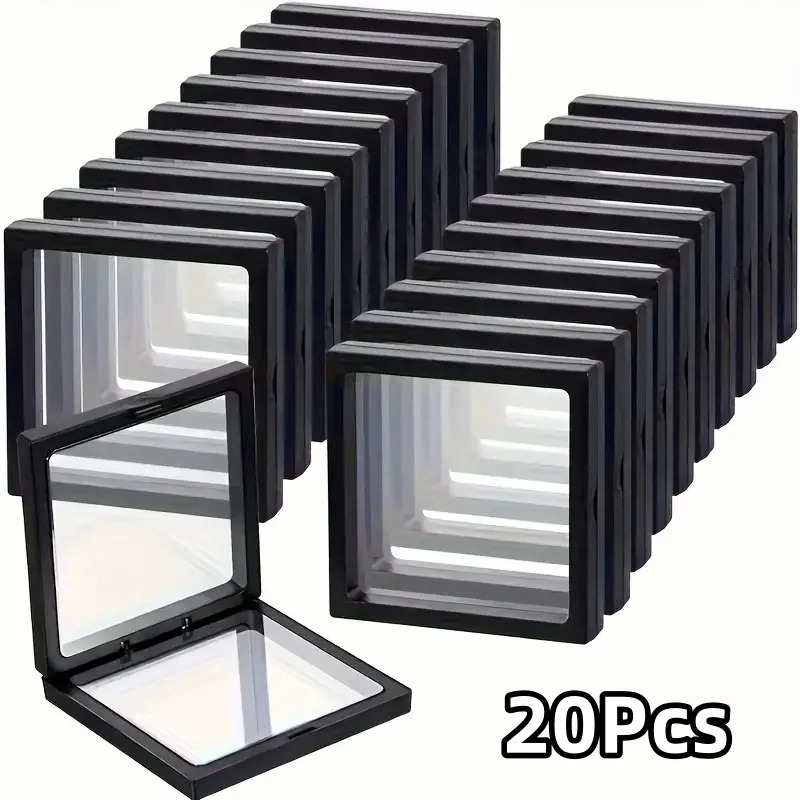 20Pcs Clearview 3D Floating Di - Display Case Acrylic avaliação e preço