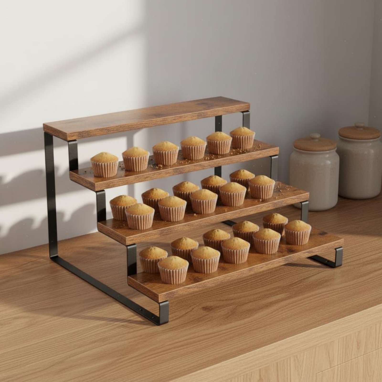 4 Tier Display Riser Space Sav - Display Risers Set avaliação e preço