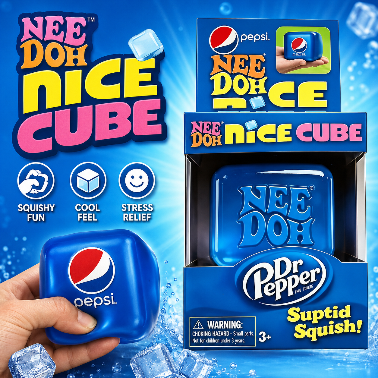 In Stock 2026 Needoh Squeeze S - Fidget Cube Original avaliação e preço