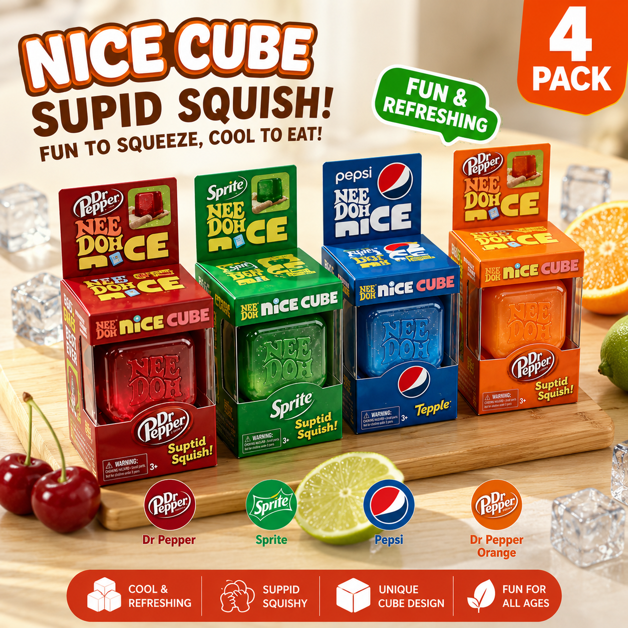 In Stock 2026 Needoh Squeeze S - Fidget Cube Original avaliação e preço
